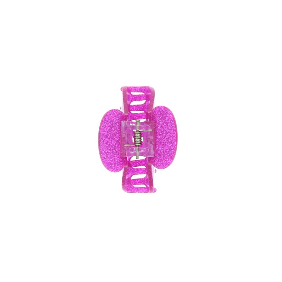 Pince à cheveux crabe rose fluo - petite Roodoudou