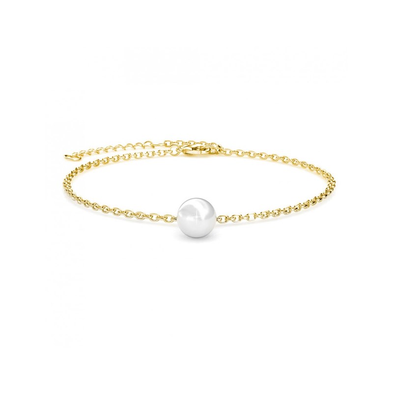 Bracelet Crystal Pearl - Doré et Cristal