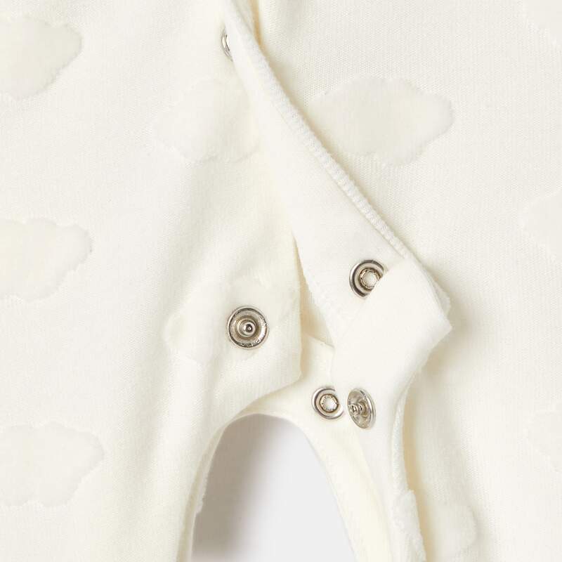 Dors-bien en velours dévoré motif nuage blanc naissance Absorba