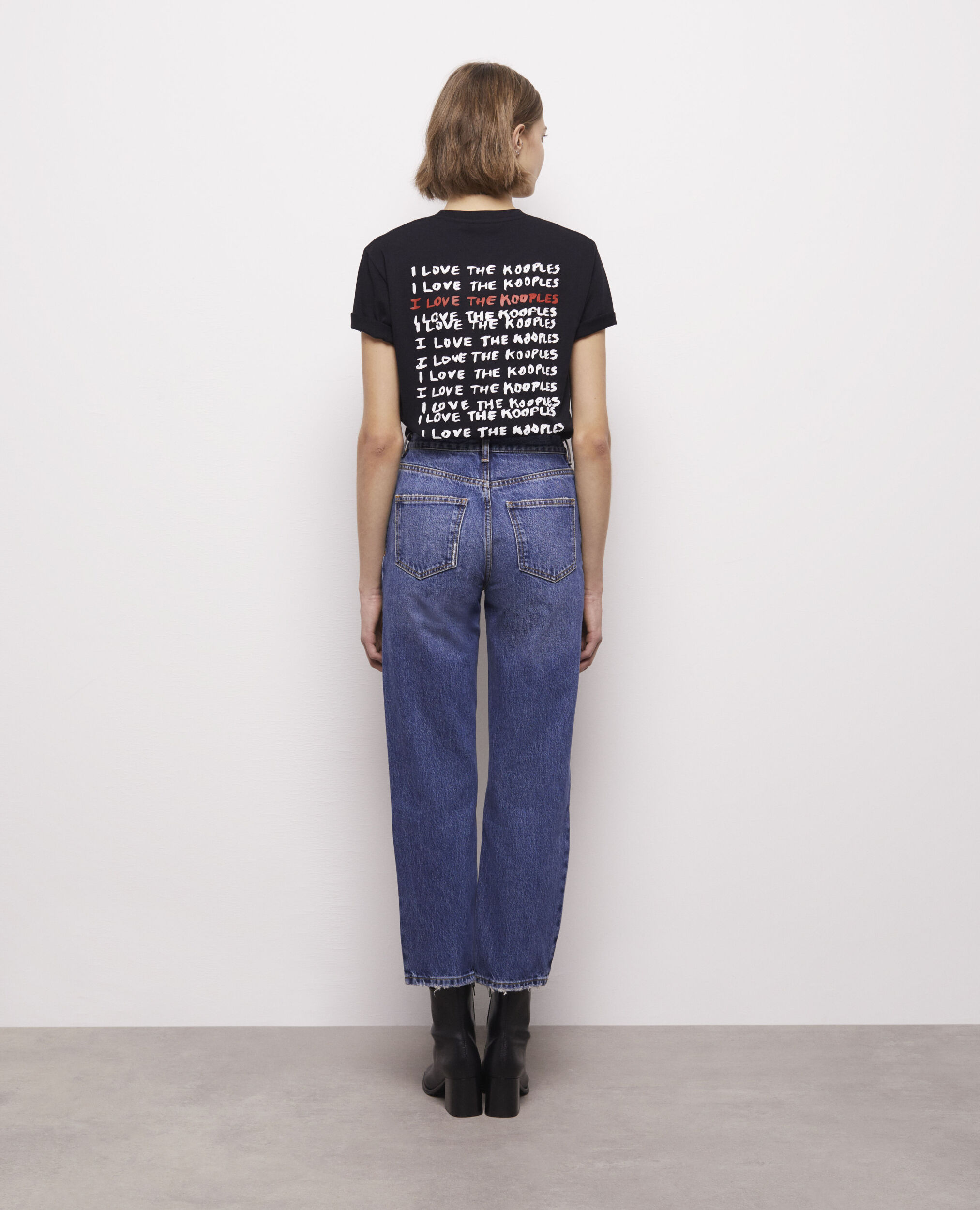 Jean droit bleu