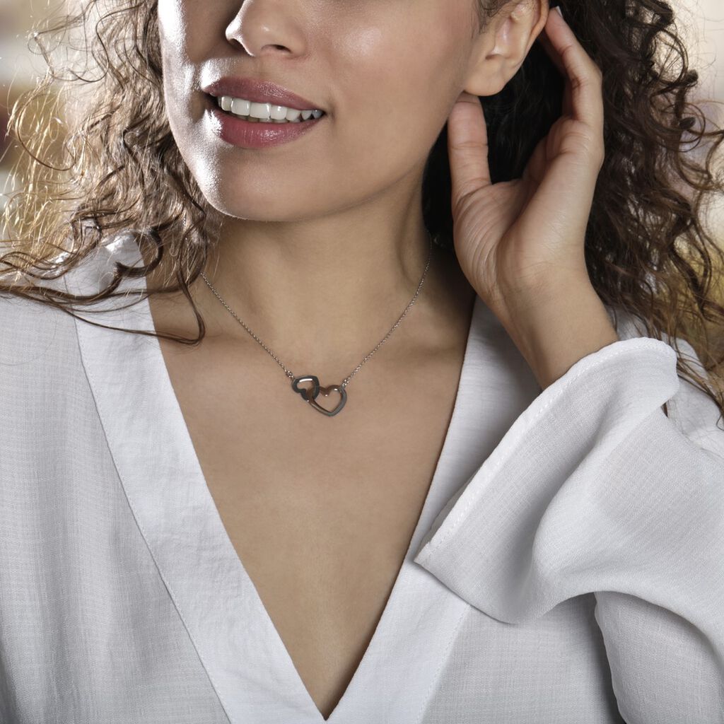Collier Aalia Argent Blanc