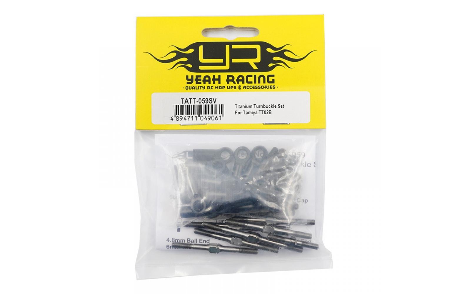 Titanium Turnbuckle Set Tamiya TT-02BUpgrade Turnbuckle-Set für Tamiya TT-02B Buggy Chassis