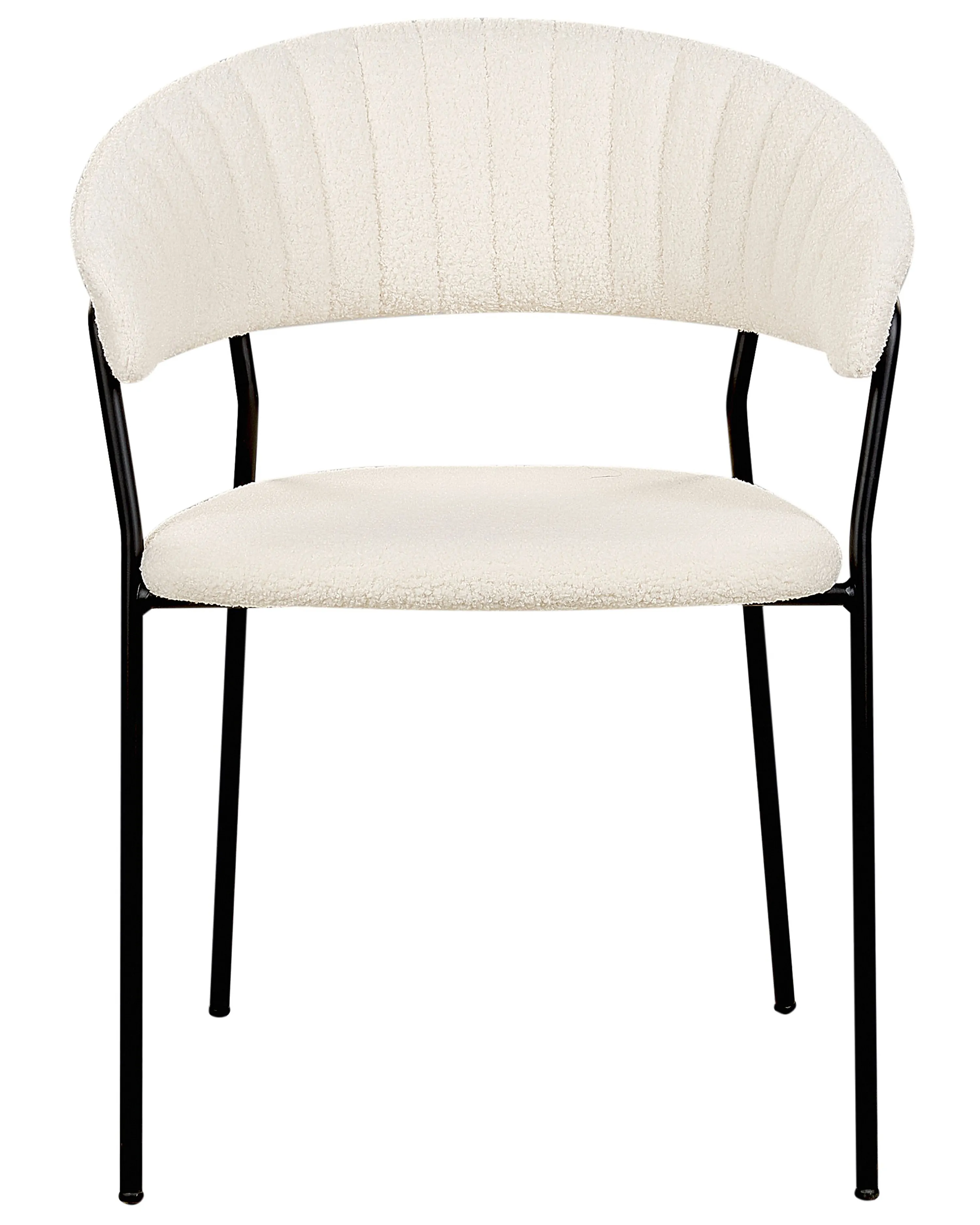Set van 2 eetkamerstoelen MARIPOSA Bouclé Gebroken wit
