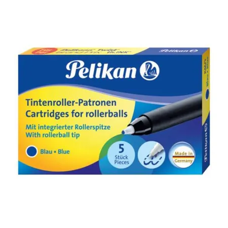 Pelikan Tintenpatronen für Tintenroller, 2 x 5 Patronen Blau
