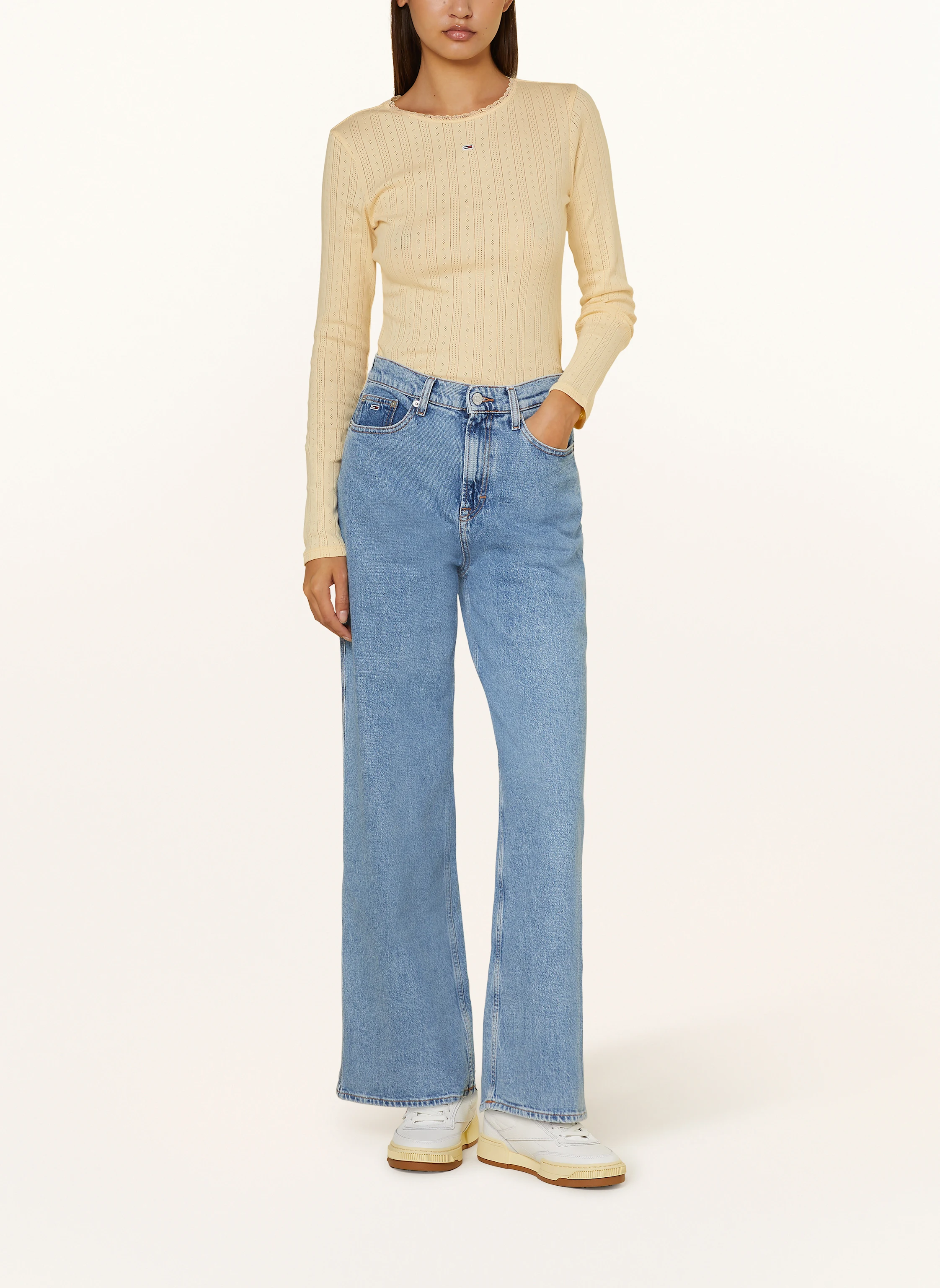 TOMMY JEANS Longsleeve mit Spitze