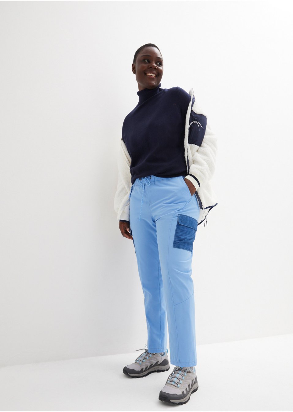 Pantalon fonctionnel étanche avec taille confortable, longueur cheville
