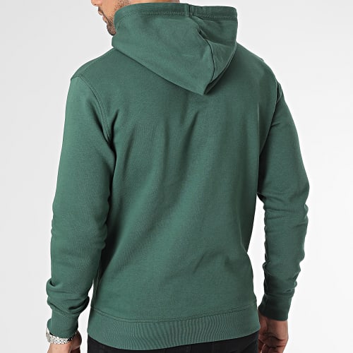 Sweat Capuche Oxford Vert Blanc
