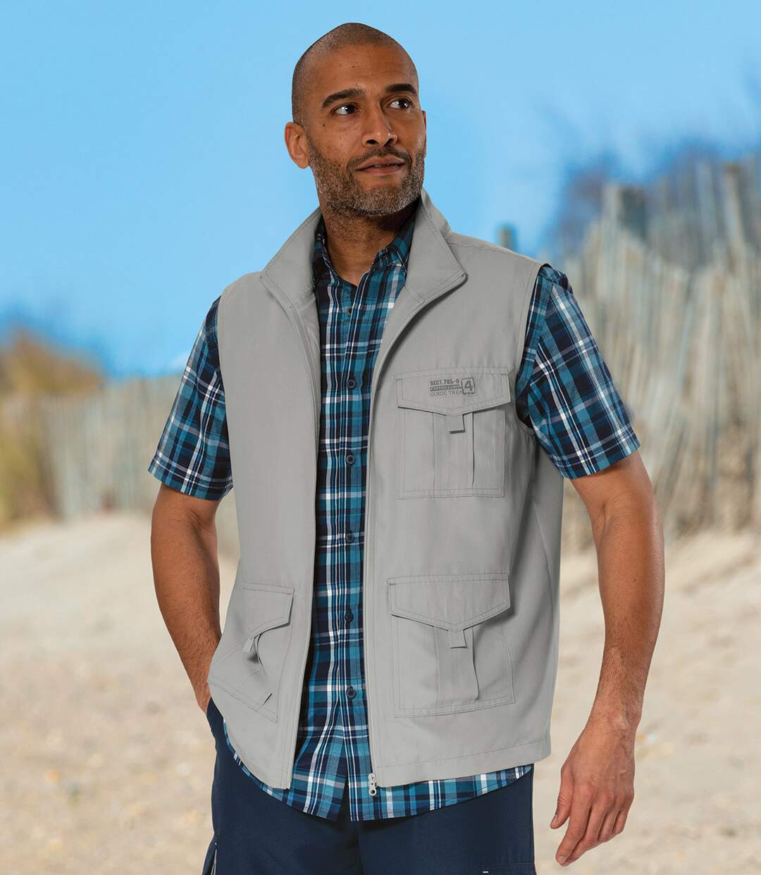 Gilet Reporter Zippé Sans Manches