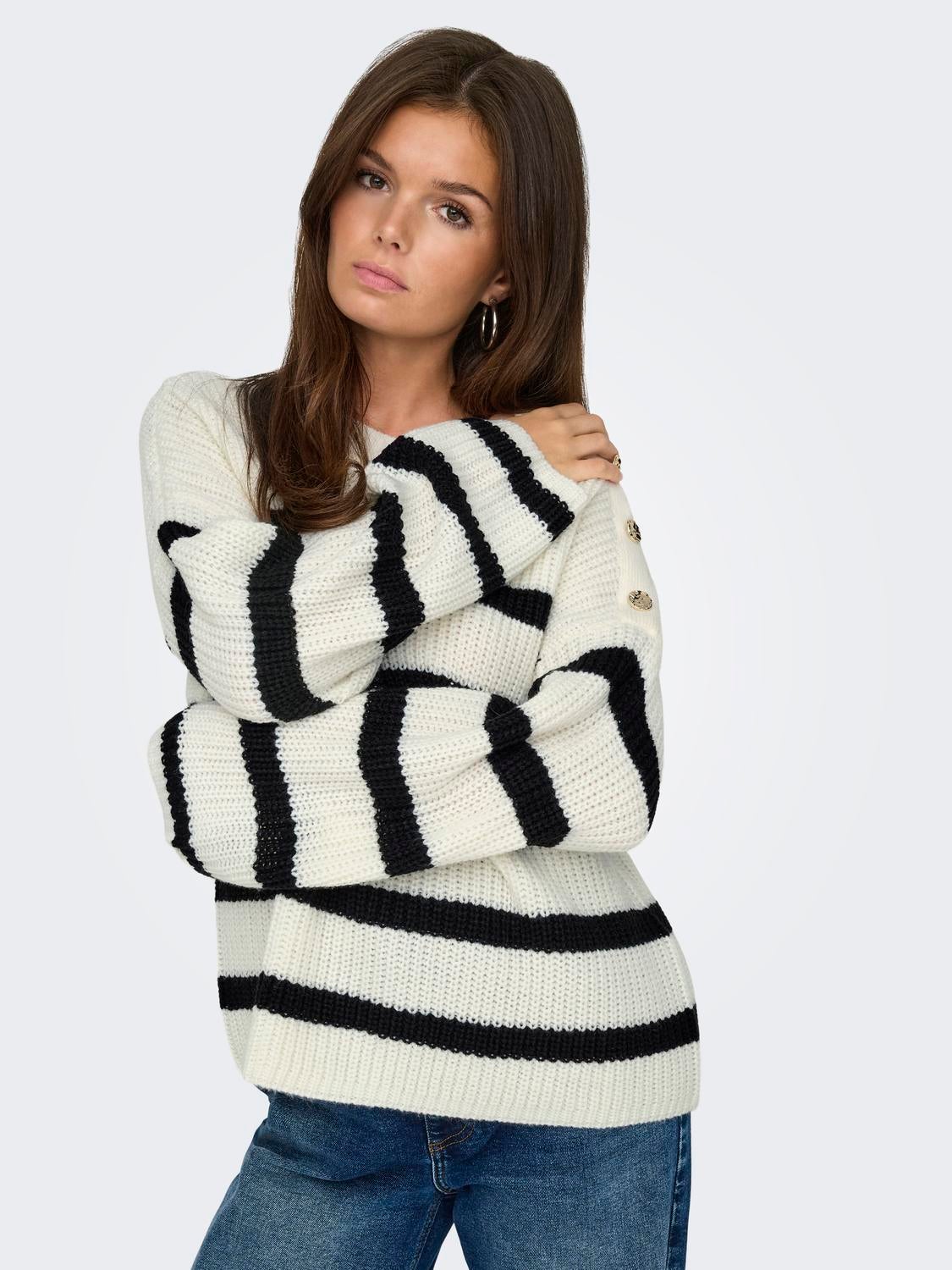 JDYJUSTY Strickpullover Eggnog