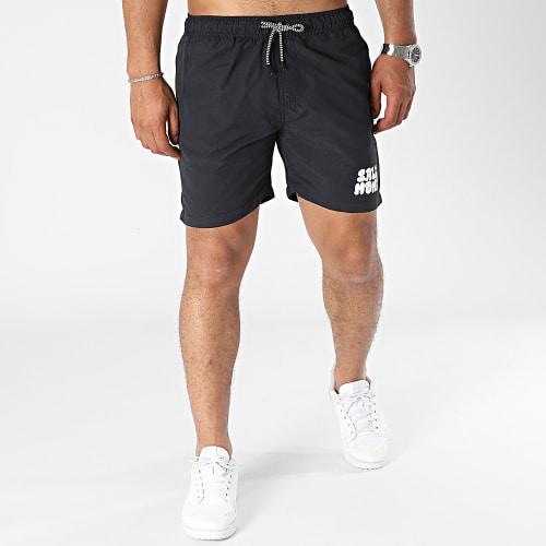 Short De Bain Graffiti Noir Blanc