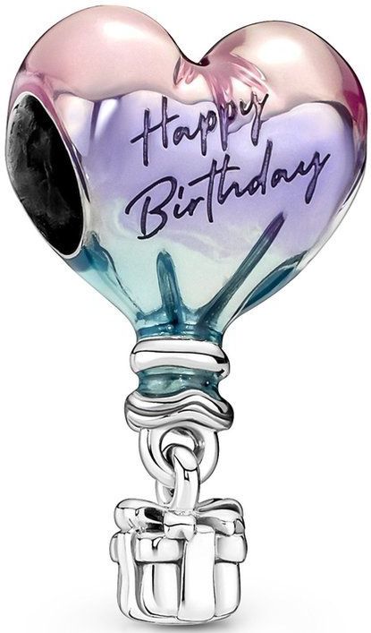PANDORA Charm - Silber - Emaille - Geburtstag Heißluftballon