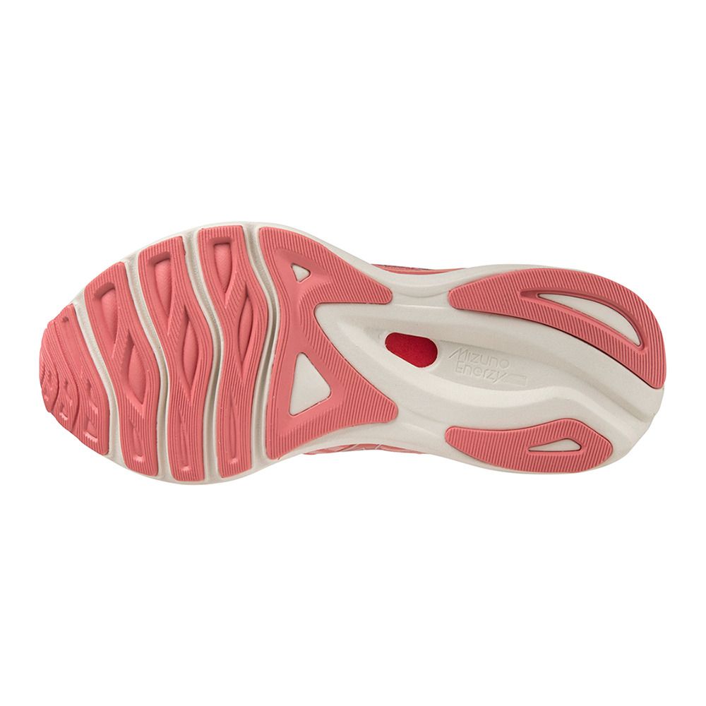 Mizuno WAVE SKY 6 - Chaussures running Femme peach bud/vaporous gray/est.blue