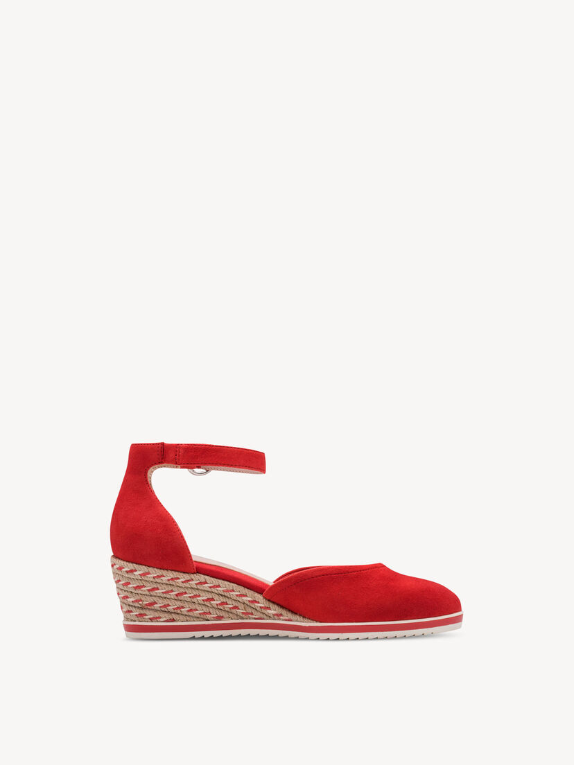 Leren Sleehakpumps - rood