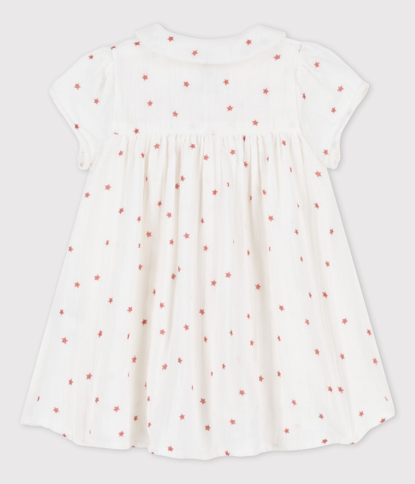 Robe manches courtes en gaze de coton bio bébé