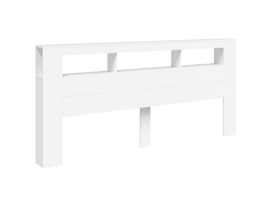 VIDAXL - Tête de lit à led blanc 220x18,5x103,5 cm bois d'ingénierie