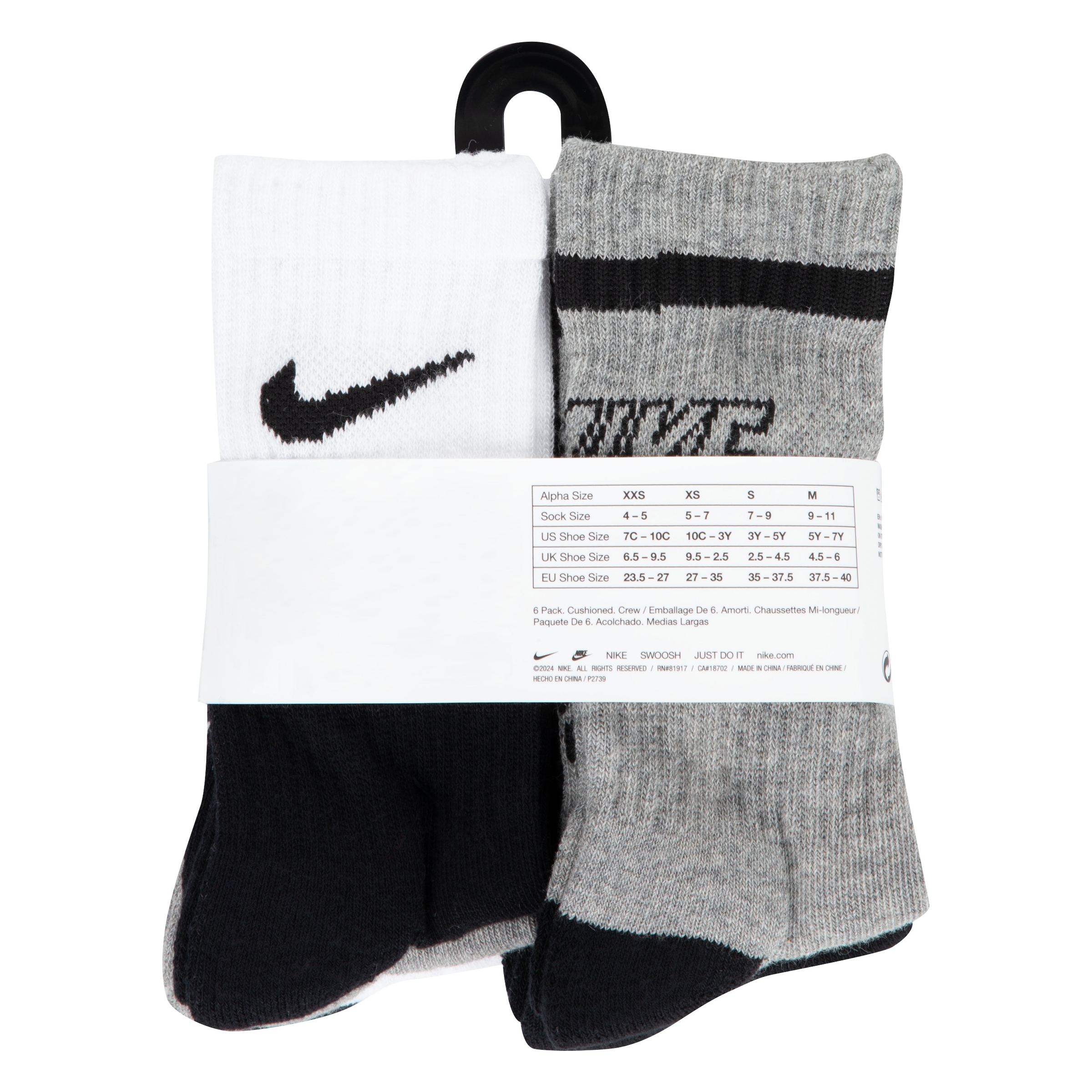Nike Sportswear Socken »NHN NSW RETRO 6PK CREW« 6 Stk. tlg. für Kinder Gr. 27 - 34,5