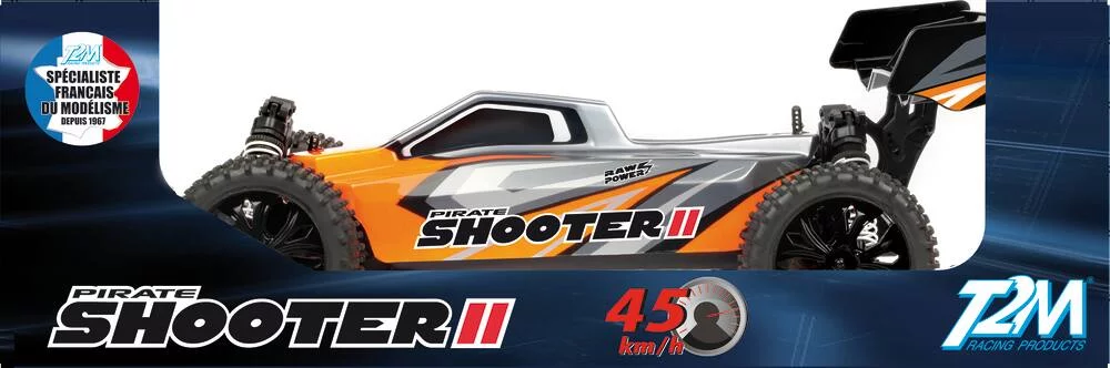 BUGGY TELECOMMANDE PIRATE SHOOTER II GRIS ORANGE1\/10 XL
