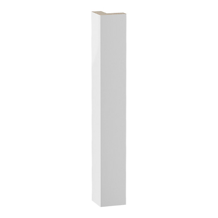 Fileur d'angle extérieur Stevia blanc brillant H. 34 cm Caraway Innovo GoodHome