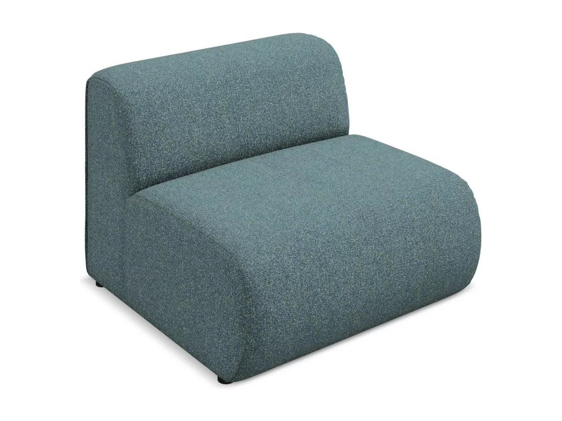 Fauteuil pour canapé modulable en tissu texturé - jeans - EKAHI