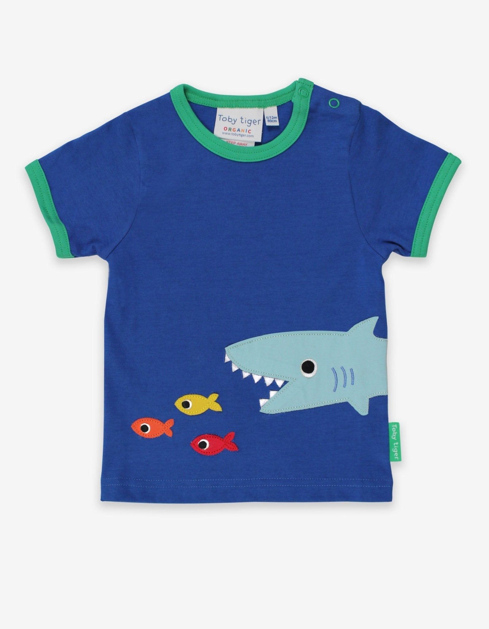 Toby Tiger T-Shirt mit Hai-Applikation
