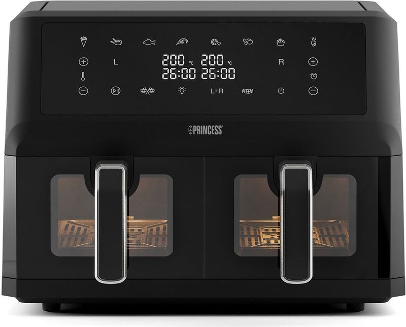 Princess Double Basket Airfryer 182276 - Dubbele heteluchtfriteuse - 2 manden