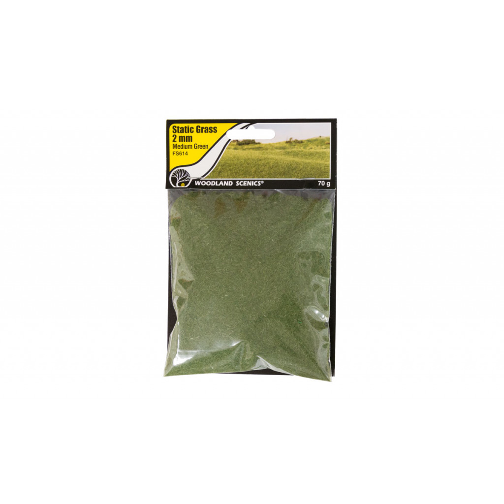 Woodland Scenics - Static Grass Medium Green 2mm