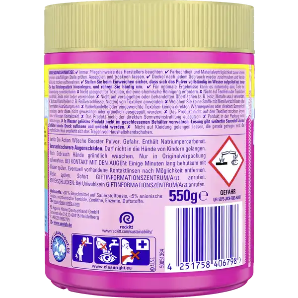Oxi Action Pulver Pink Fleckenentferner