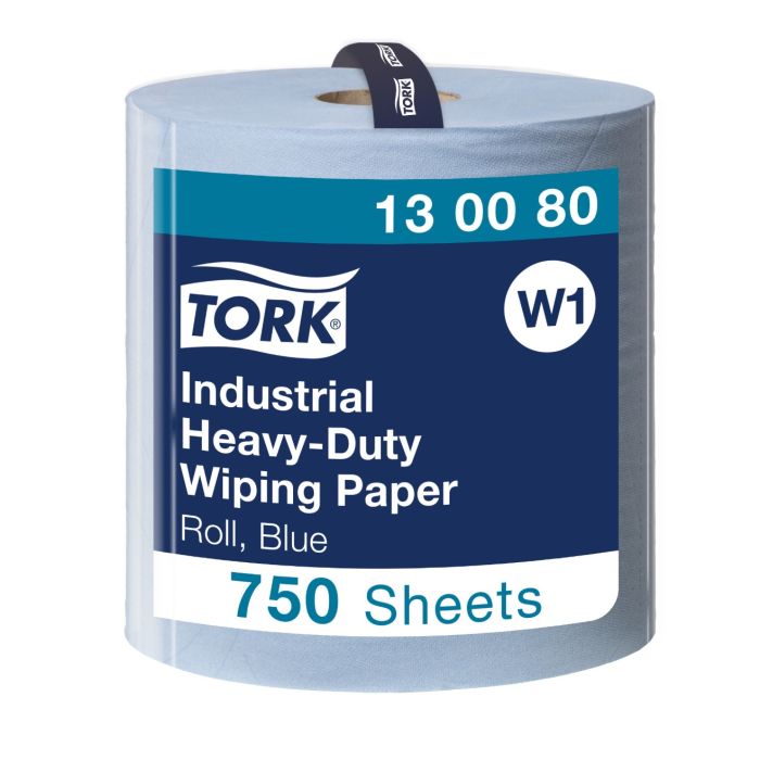 Tork 130080 W1 Industrial Heavy-Duty Poetspapier Blauw W1 750 vellen (130080)