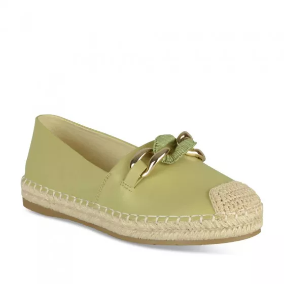 Espadrilles VERT Femme motif Chaîne A enfiler MERRY SCOTT