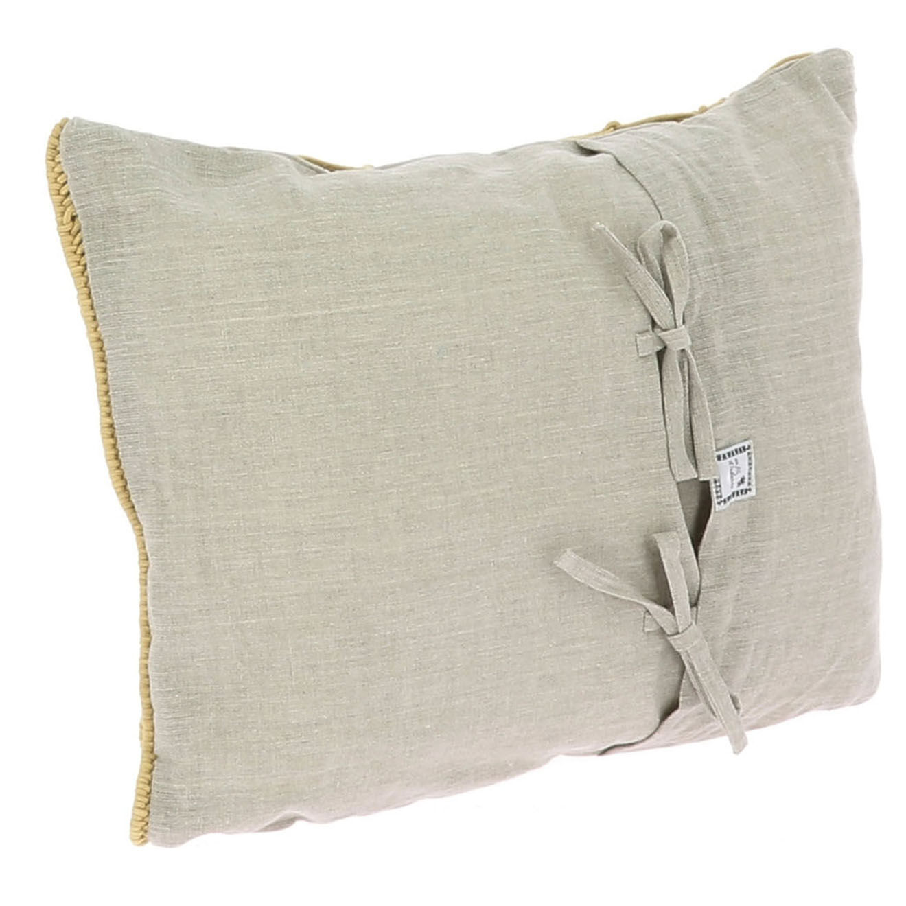 En Fil d'Indienne Housse de coussin Macramé ocre - 35x50 cm