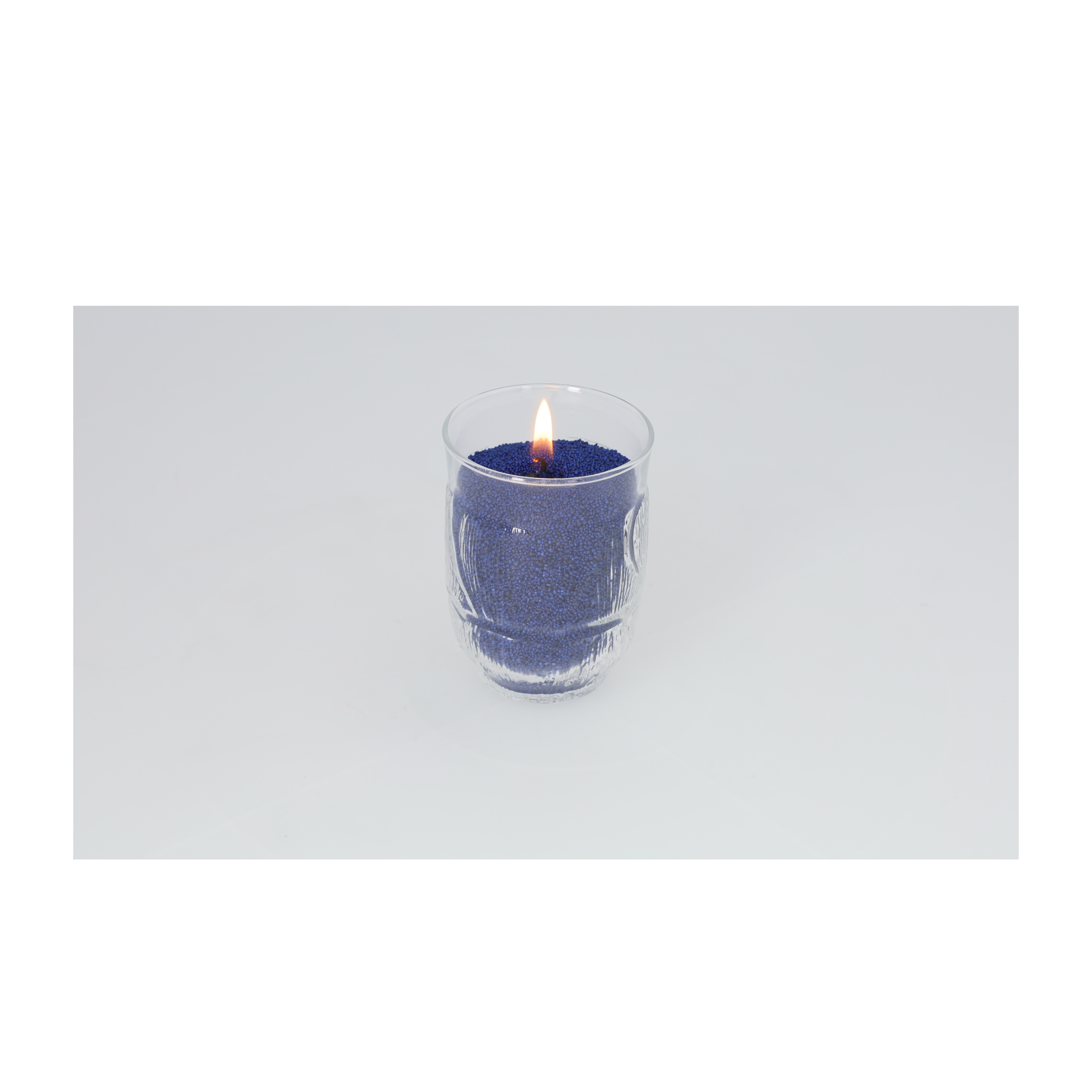 (100g) Kerzen Sand DIY Perlenkerze Wachs Granulat Pearled Candle Farbsand inkl. Runddocht - Blau