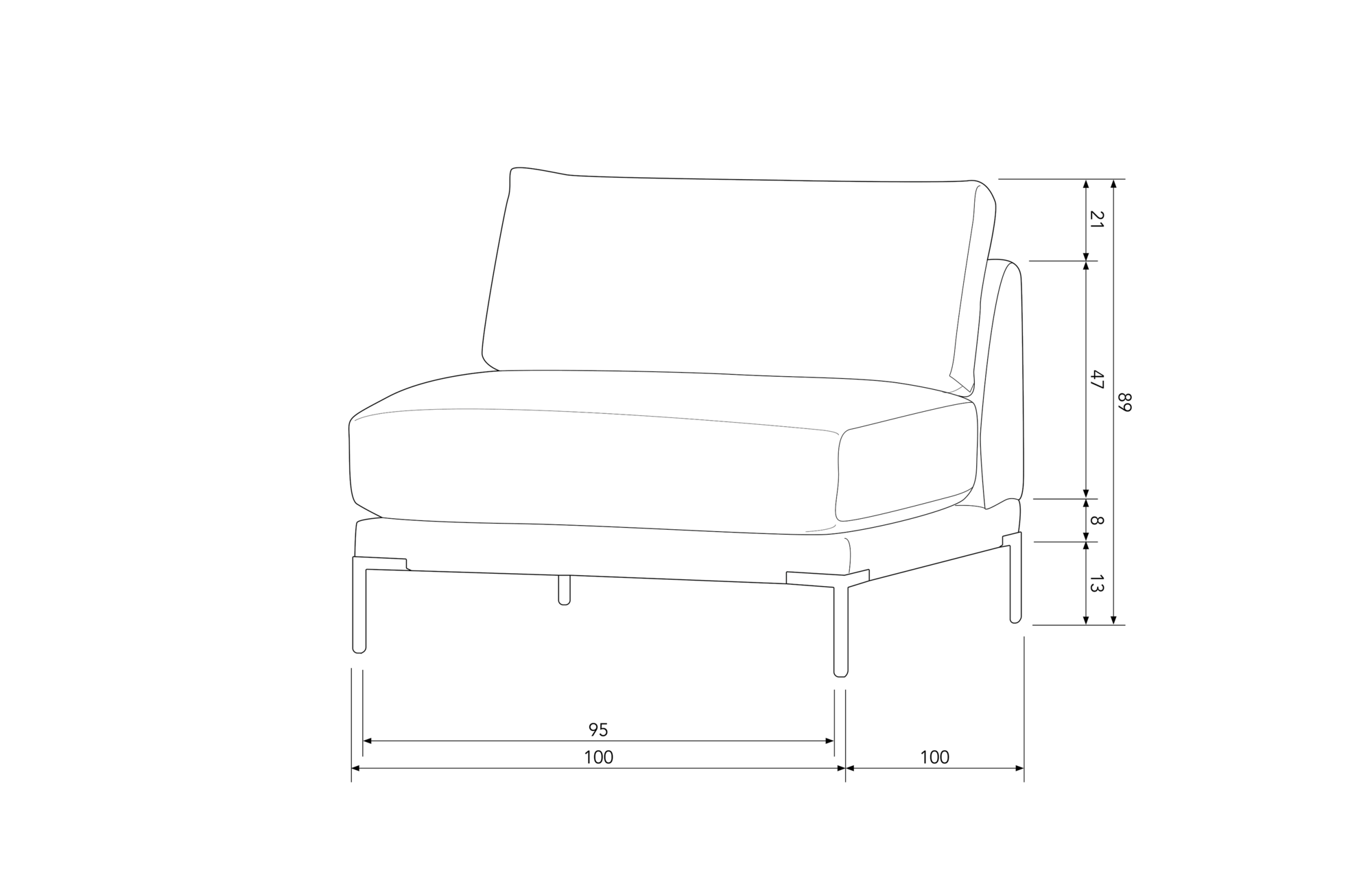 Loveseat element Couple Couple Loveseat Element - Taupe