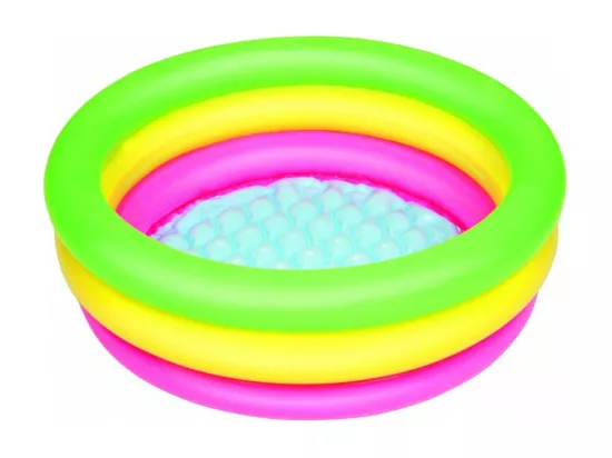 Piscinette arc en ciel ronde 3 boudins - D 70 x H 24 cm