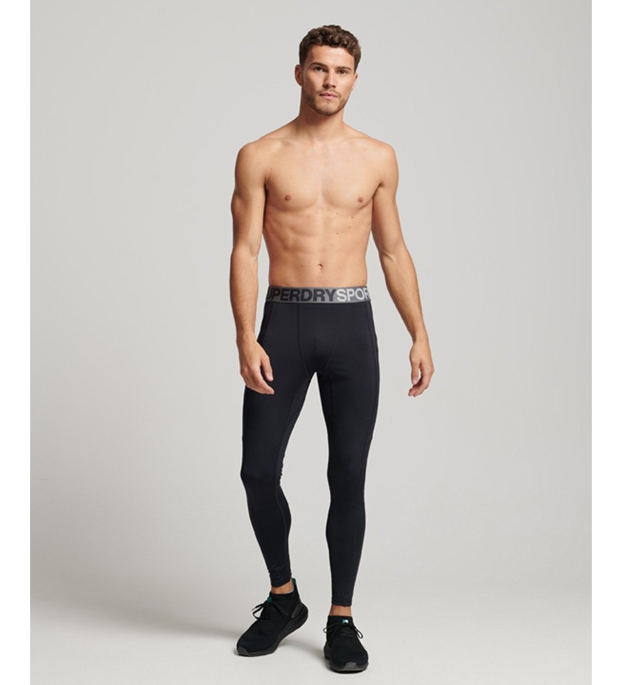 Calça legging preta Superdry Core Fitting