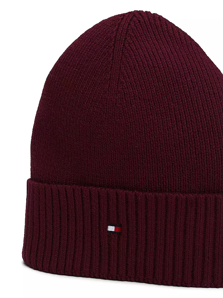 TOMMY HILFIGER Mütze - Haube dunkelrot