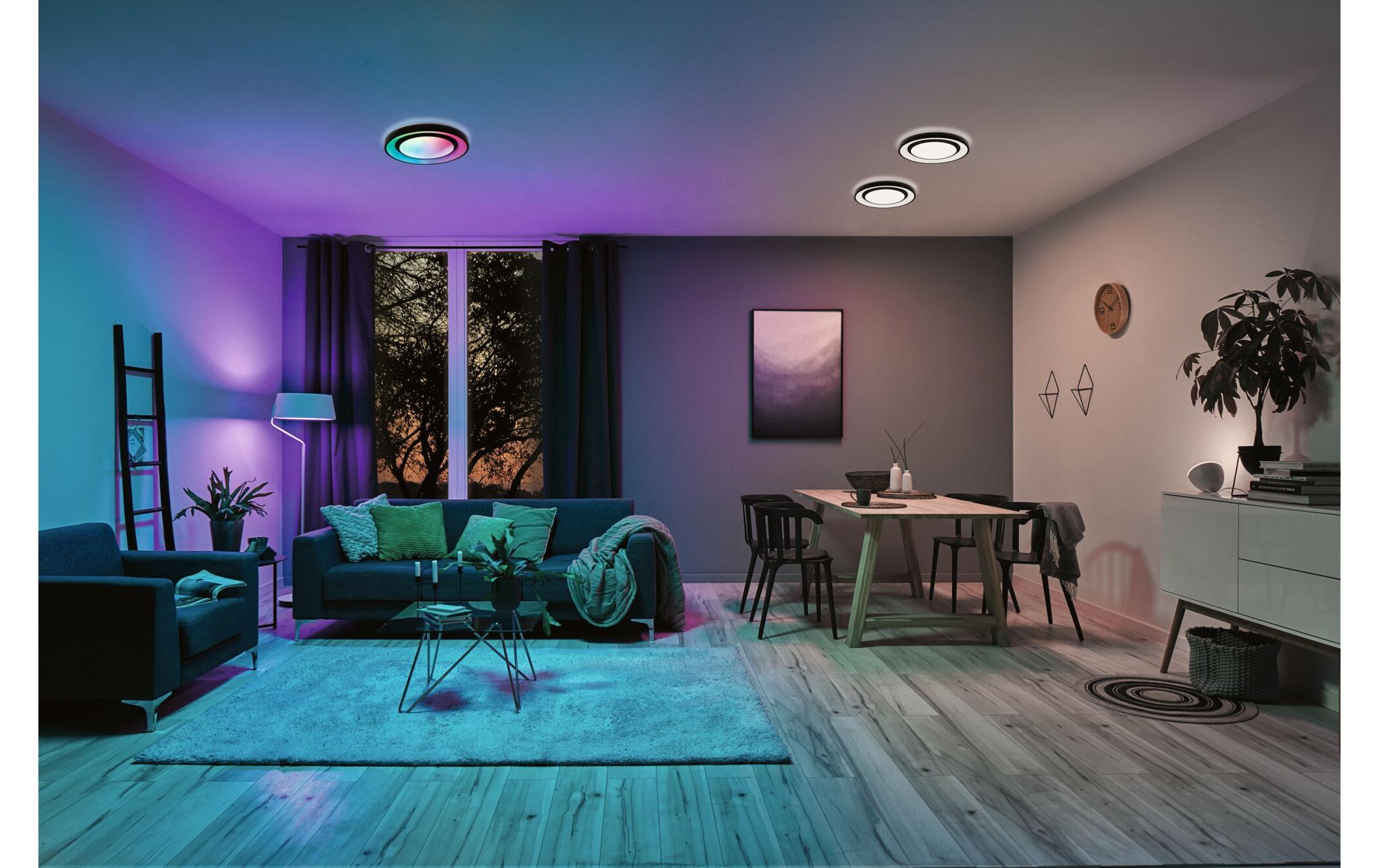 Deckenleuchte LED Rainbow mit RegenbogeneffektDimmbare Wohnraumleuchte