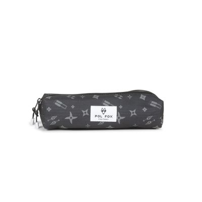 Trousse Ninja - 2 compartiments - gris - Pol Fox
