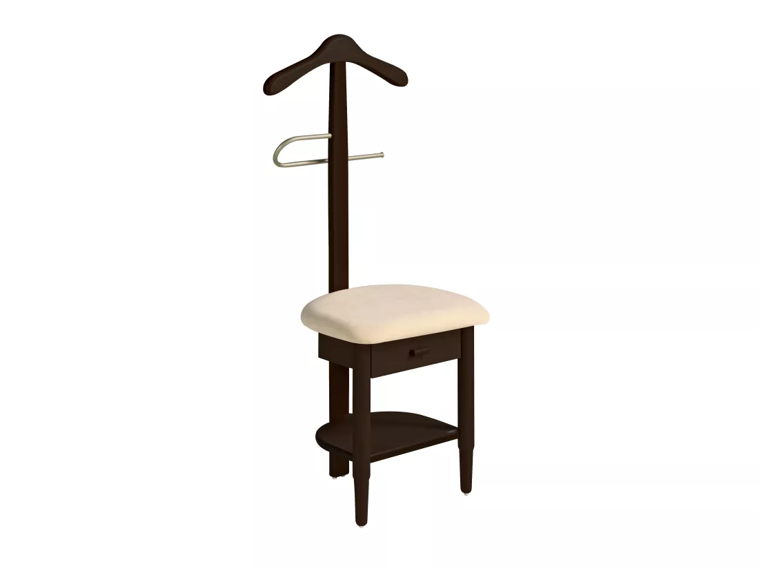 Valet de nuit - H115cm x L45cm x P41cm - hêtre massif wenge - Stanza