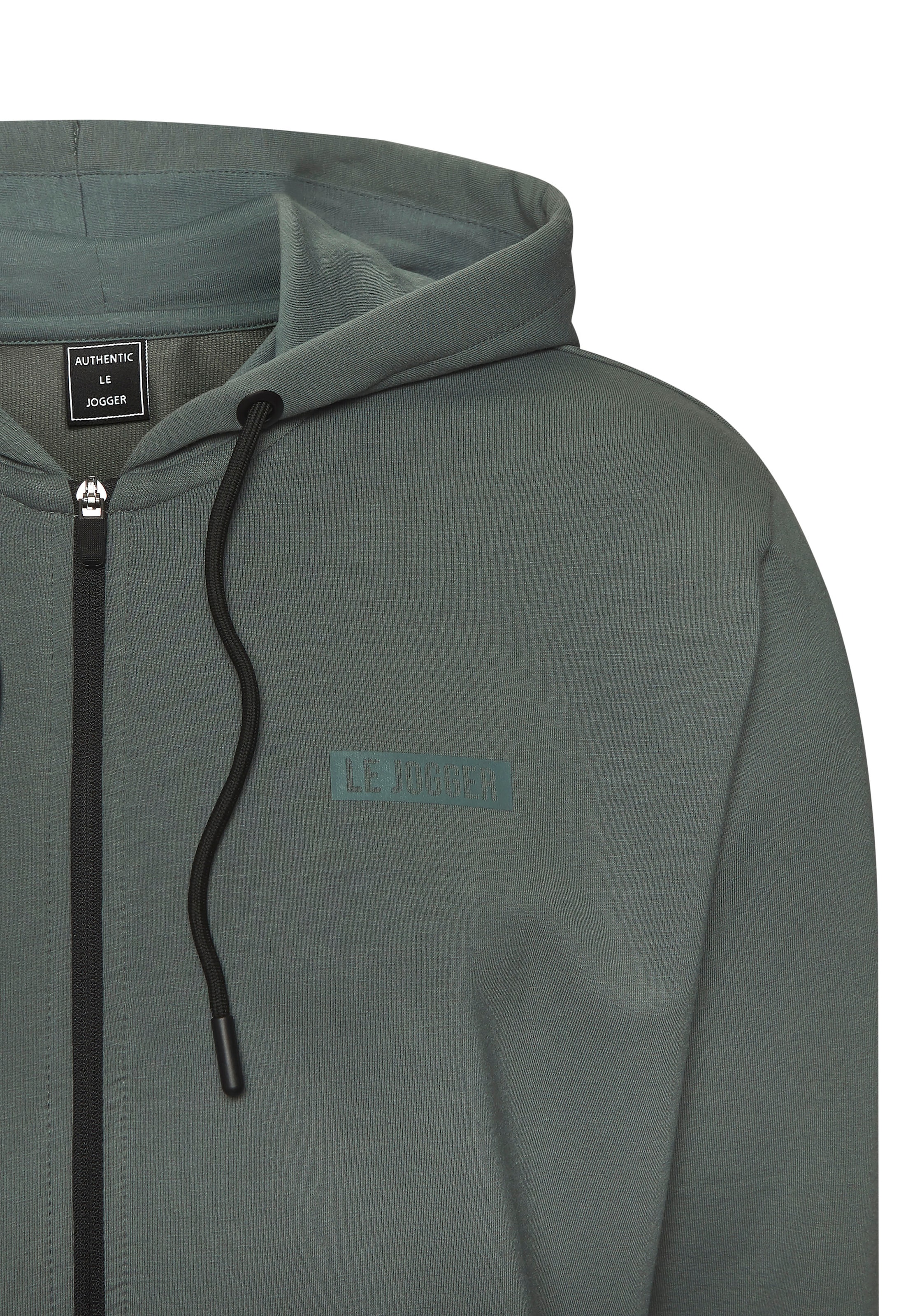 le jogger® Kapuzensweatjacke mit seitlichen Reissverschlusstaschen