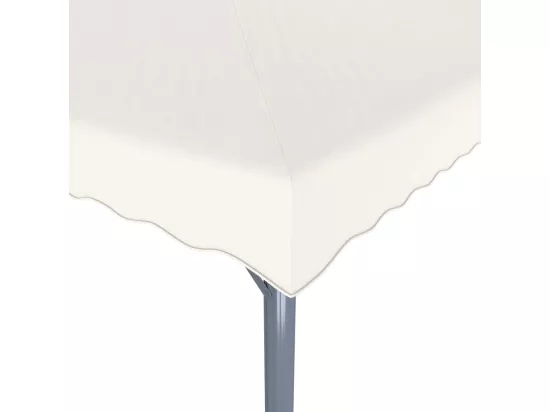 Tonnelle avec guirlande lumineuse à LED 4x3 m Crème Aluminium