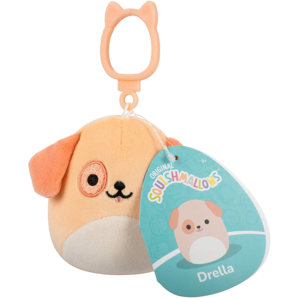 Køb Squishmallows 9 Cm P23 Clip-On Drella Dog