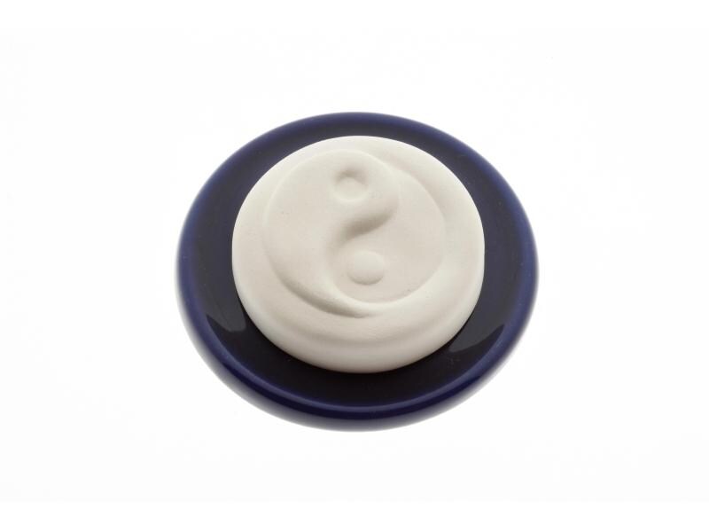 Aromalife Aromastein Set Ying Yang mit Unterteller dunkelbl Duftstein Set