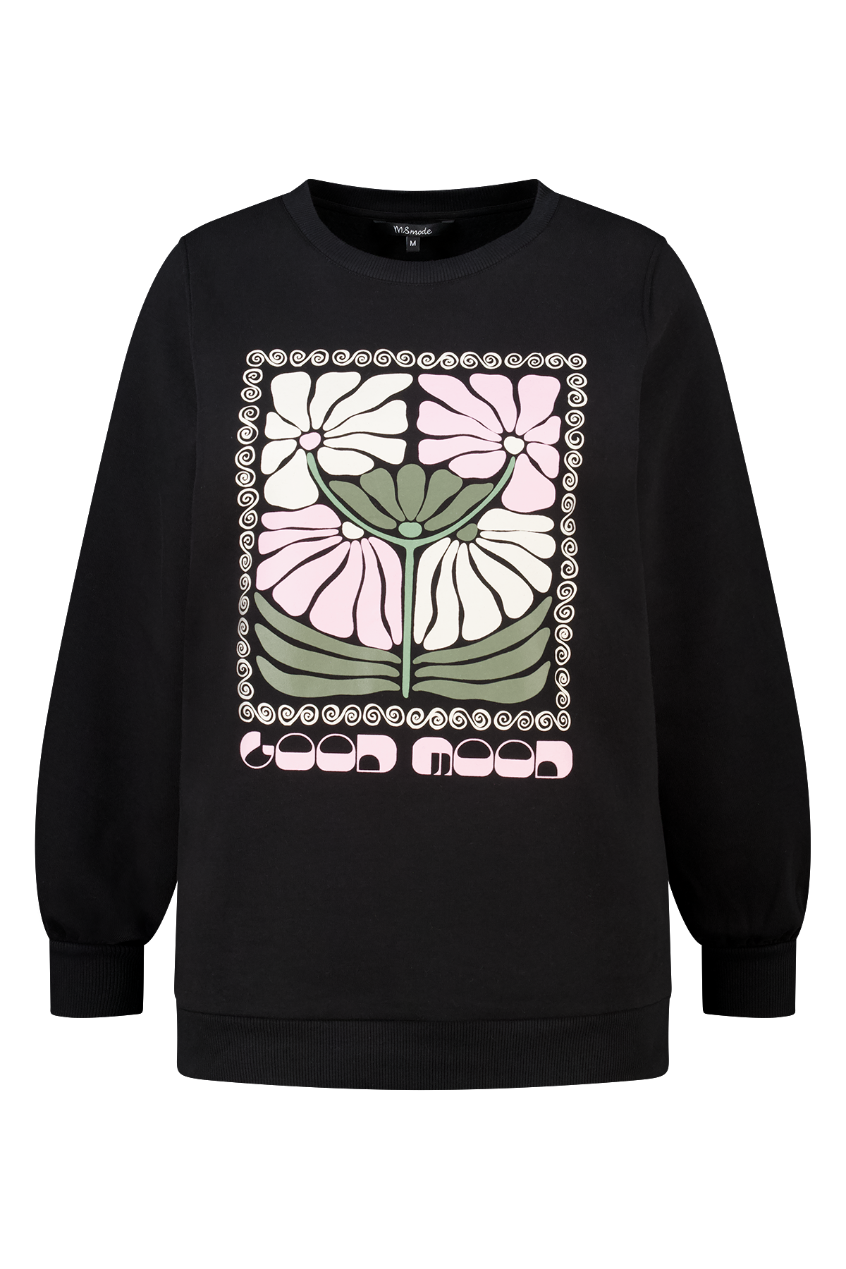 Sweater met print Zwart