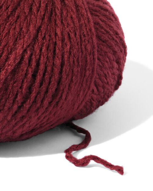 fil de laine acrylique rouge bordeaux 100g 165m