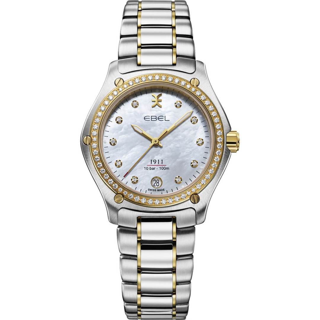 Ebel 1911 Grande Lady Diamonds Bicolor / Perlmutt