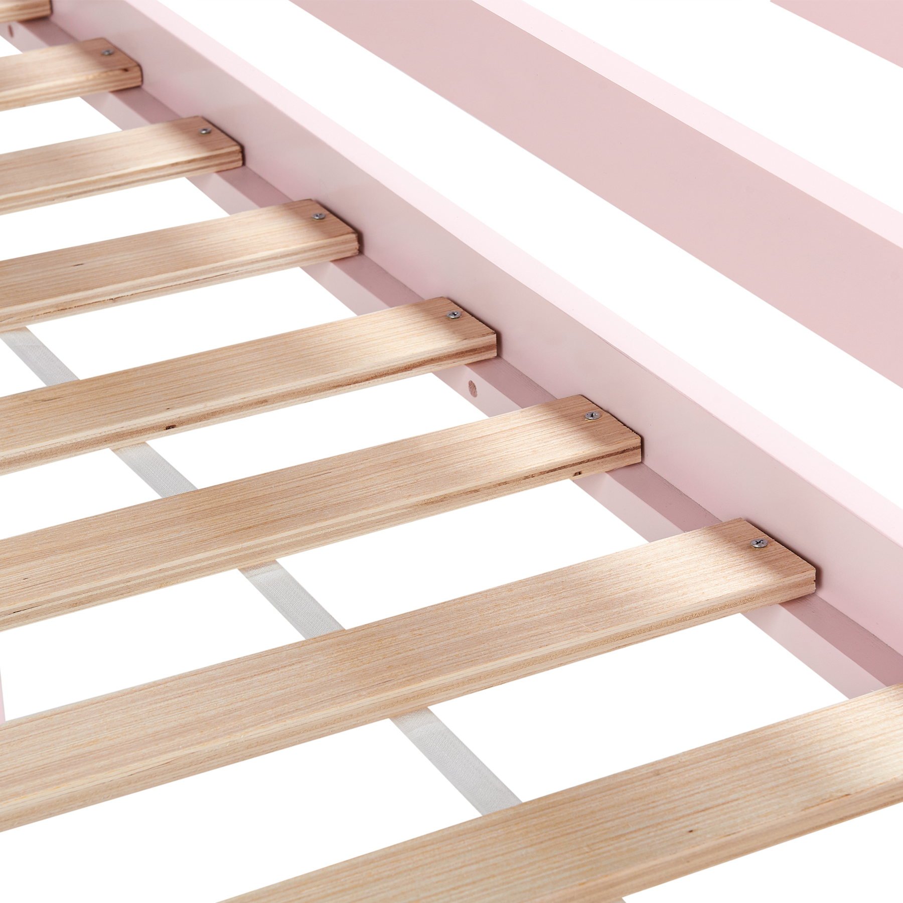 Beliani - ASCOUX - Kinderbed - Roze - 90 x 200 cm - Dennenhout