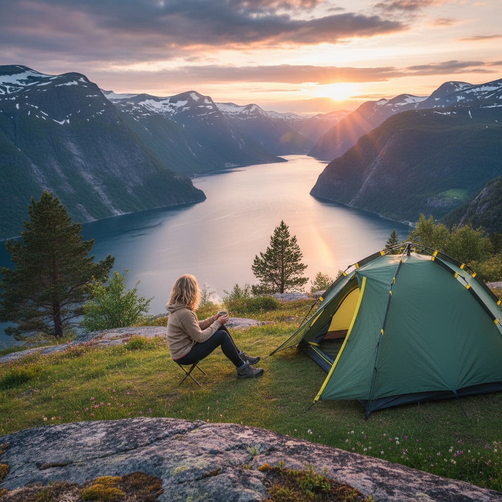 Campingwise paraplu-tent - Green