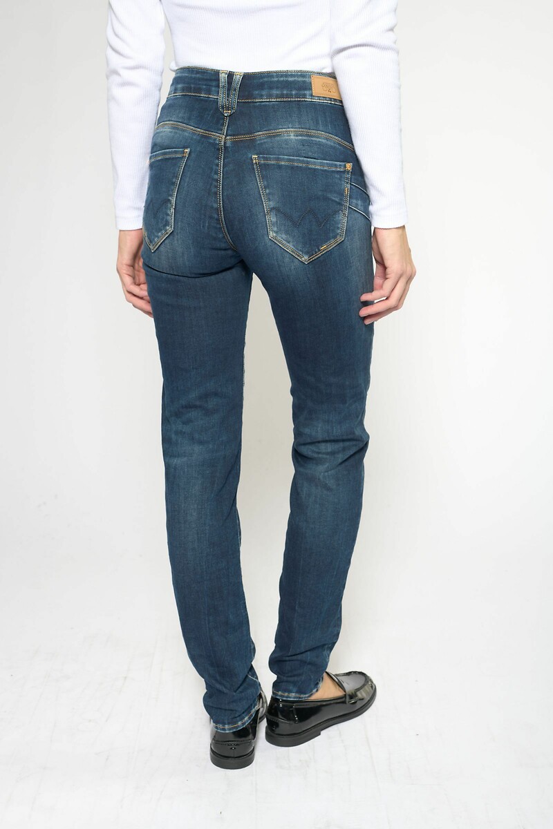 LE TEMPS DES CERISES<br>Calça jeans push-up slim PULP, cintura alta