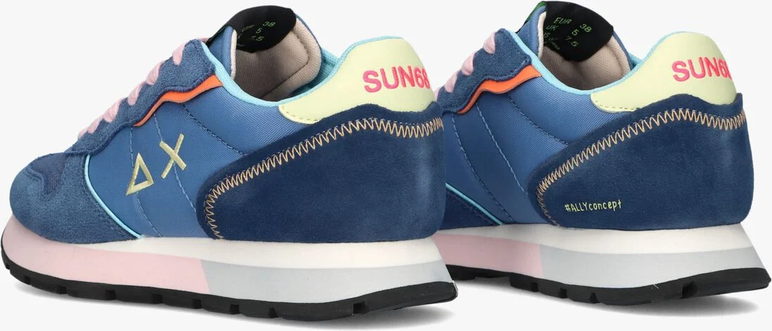 SUN68 blauwe sun68 lage sneakers ally color explosion