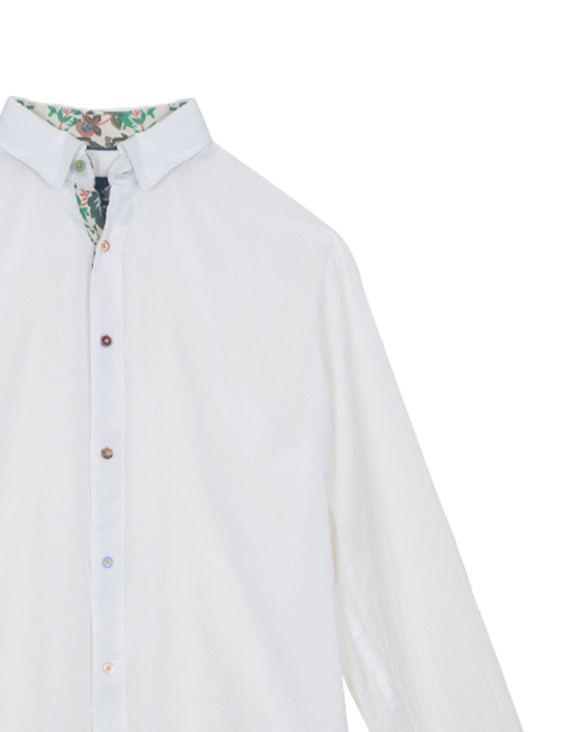 RECYCLED ART WORLD CHEMISE VOILE DE COTON PALU BLANCHE